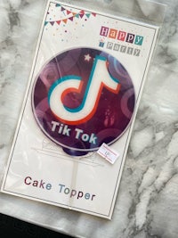 tik tok cake topper